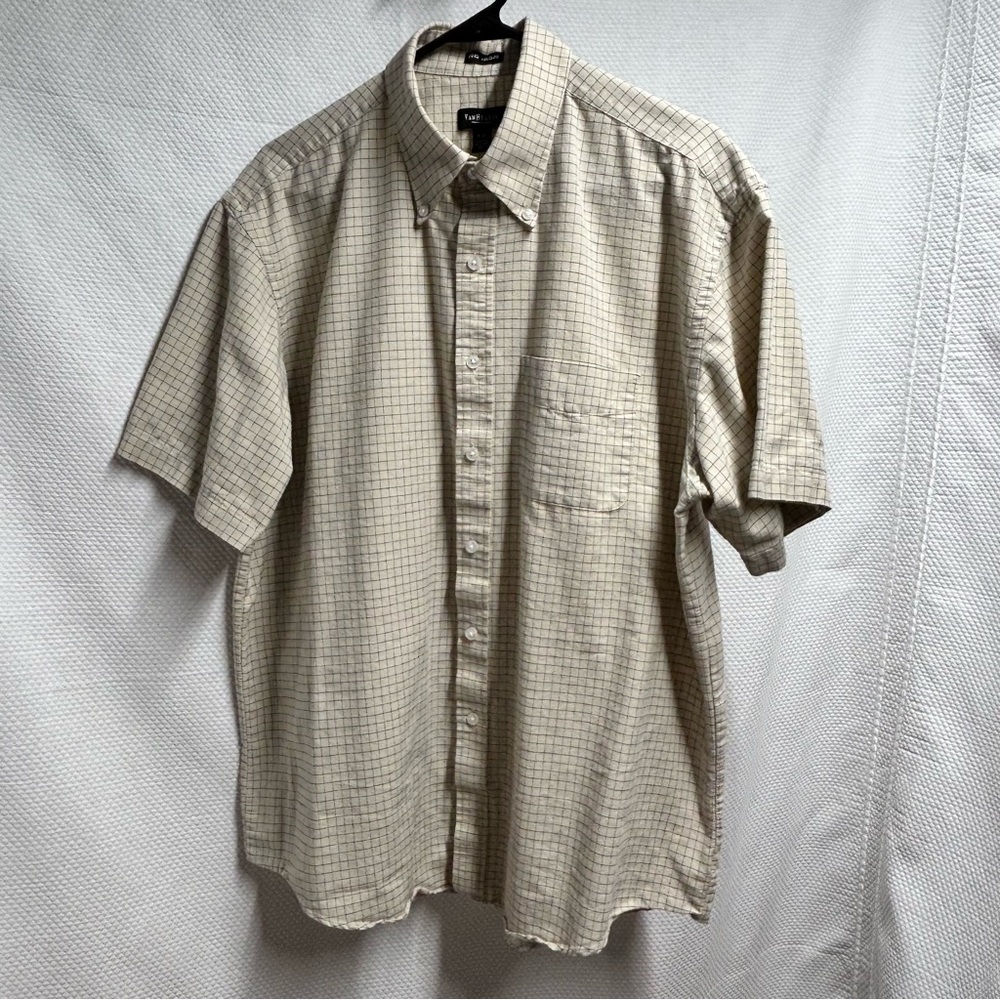 Van Heusen Tan Casual Button Down‎ Shirt